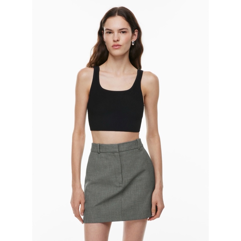 Aritzia Babaton Sculpt Knit Squareneck Cropped Tank
